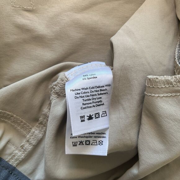 Eddie Bauer Pants 40x32 Beige Nylon Stretch Performance Mens Zip Cargo Pocket - Picture 4 of 11